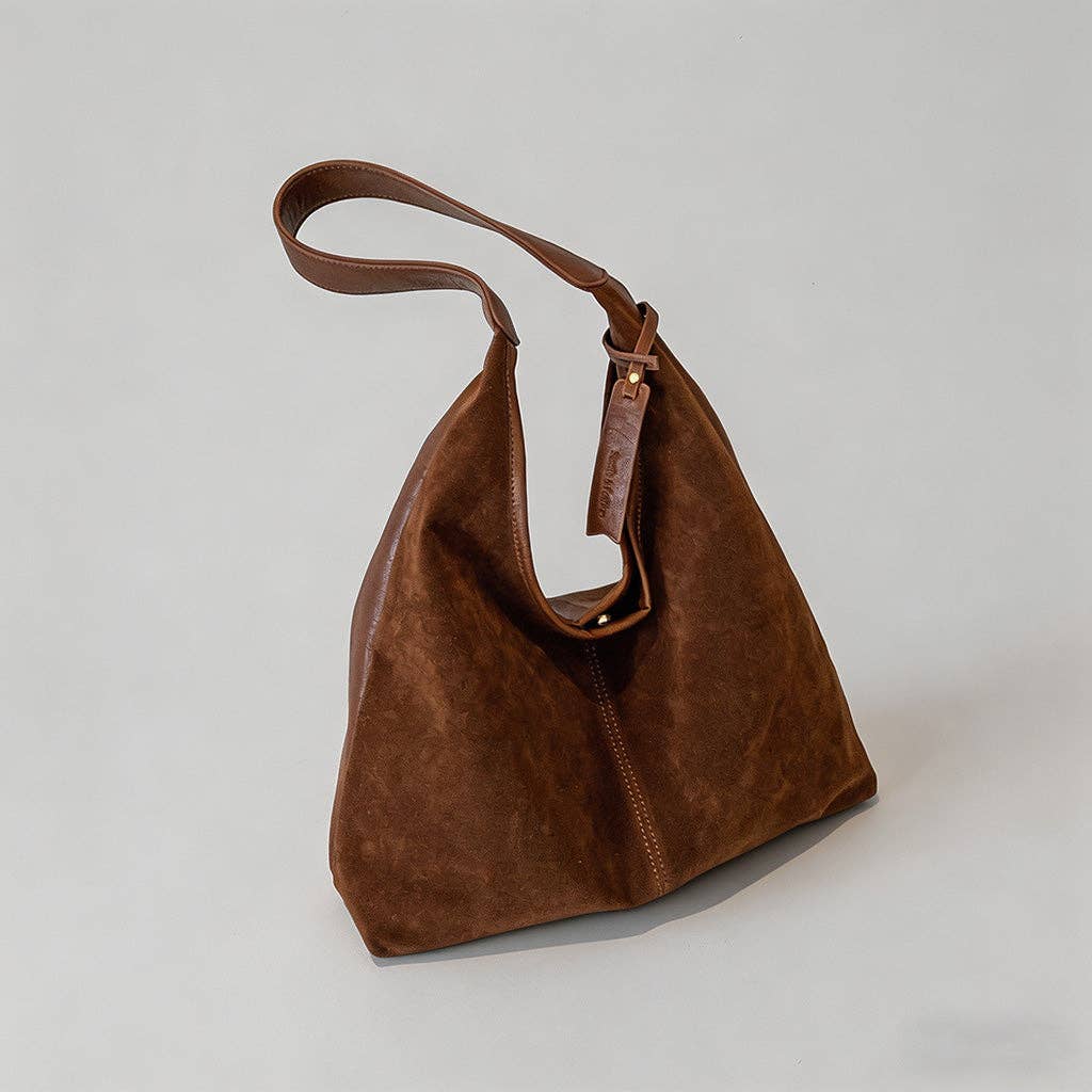 DAYLA - Vintage Suede Hobo Shoulder Bag