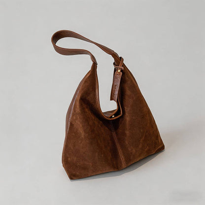 DAYLA - Vintage Suede Hobo Shoulder Bag
