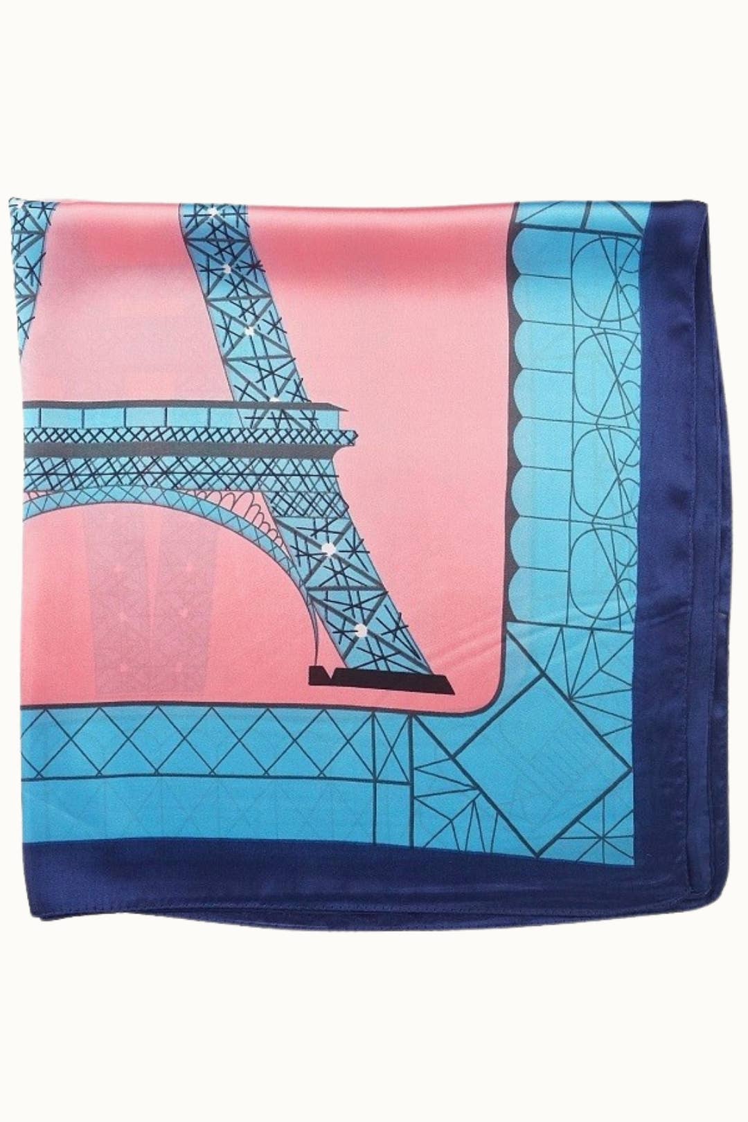 Olive & Pique - "So Silky" Satin Neckerchief Scarf, Versatile, Sky
