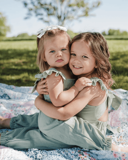 Bailey's Blossoms - Sloane Bow-Back Jumpsuit - Soft Eucalyptus