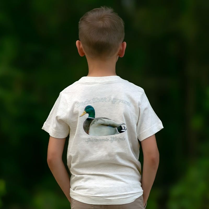 Oatmeal Buck Shot Apparel Youth Mallard T-shirt, {{Size}{{Sku}}