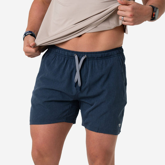 Burlebo HEATHER NAVY AMERICAN FLAG LINER shorts