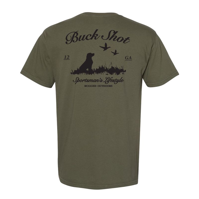 Hemp Buck Shot Apparel Head Hunter's Elk Short Sleeve Pocket T-shirt, {{Size}{{Sku}}