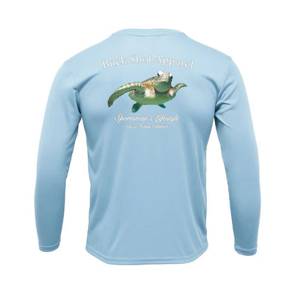 Ice Blue Buck Shot Apparel Kids Beachmo Sea Turtle Dry-fit, {{Size}{{Sku}}