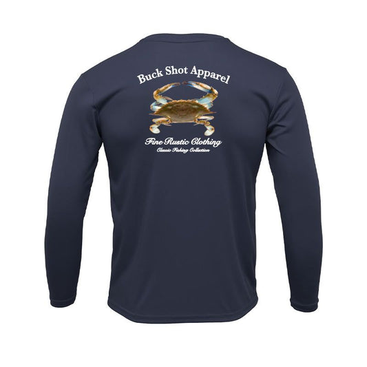 Navy Buck Shot Apparel Youth Beachmo Blue Crab Dry-fit, {{Size}{{Sku}}