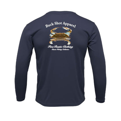 Navy Buck Shot Apparel Youth Beachmo Blue Crab Dry-fit, {{Size}{{Sku}}