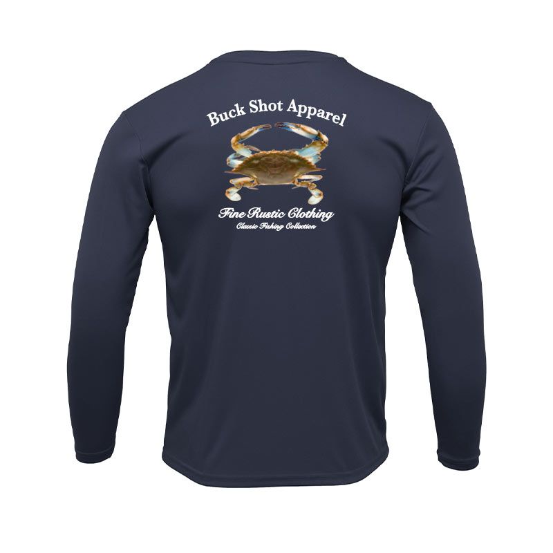 Navy Buck Shot Apparel Youth Blue Crab Short Sleeve T-shirt, {{Size}{{Sku}}