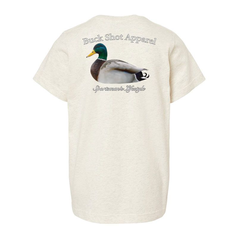 Oatmeal Buck Shot Apparel Youth Mallard T-shirt, {{Size}{{Sku}}